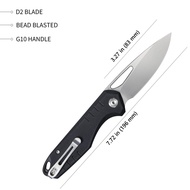 Impor Kubey KU324 EDC Folding Knife D2 Blade Steel G10 Handle Scale D