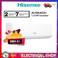 {FREE SHIPPING} Hisense Air Cond AI10KAGS1 1.0HP Inverter R32 Air Conditioner