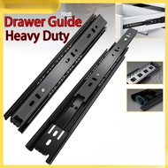 Drawer Guide Heavy Duty Full Extension Steel Ball Bearing, Drawer Slide Drawer 3 Fold Drawer Slide