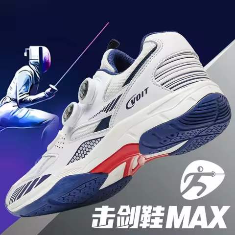 2026 Rotating Button Men's And Women's Sports Shoes Professional Competition Fencing Shoes Shock Abs