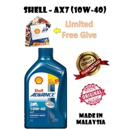 Shell Advance AX7 (10W40) 4T Semi Synthetic (100% ORIGINAL) Engine Oil Motorcycle Pasaran Malaysia / Minyak Hitam Motor