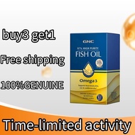 GNC Official Store 97% High Purity Fish Oil 60softgels Omega3 Support heart brain skin eye
