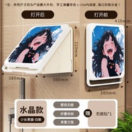 浴室壁畫折疊收納櫃 免打孔防水洗澡放衣服 壁掛式大號置物（平行進口）（快遞送貨上門）