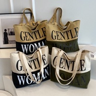 Mumu 3060 New Gentle Woman Thai Trend Canvas Tote Bag Students College University Shoulder Bags