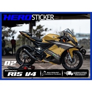 Yamaha R15 V4 Decal Sticker, R15 V4 Decal Sticker Monster Energy R15 V4 02A Variation