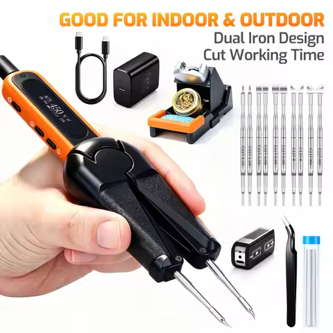 Silverflo 928D-IX PRO 60W Portable Precision Tweezers Dual Parallel Tweezers Station for Micro Weldi
