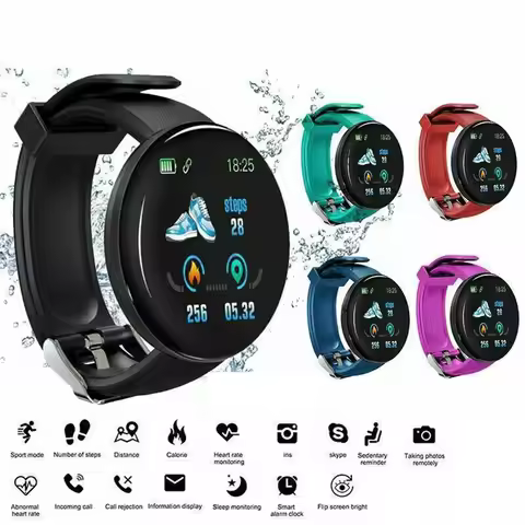 D18S Smart Watch For Man Women Fitness Blood Pressure Heart Rate Monitor Pedometer Fashion Watches S