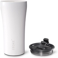 Sttoke Leakproof Ceramic Reusable Coffee Cup 12 oz - Luxe Angel White