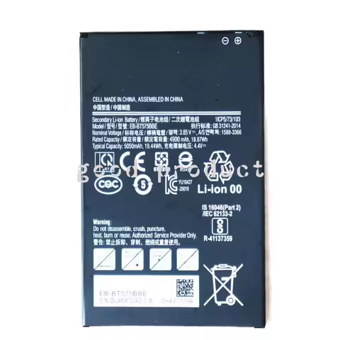 Newest original Cell Battery EB-BT575BBE 5050mAh 3.85V-4.4V For Samsung Galaxy Tab Activte 3 SM-T575