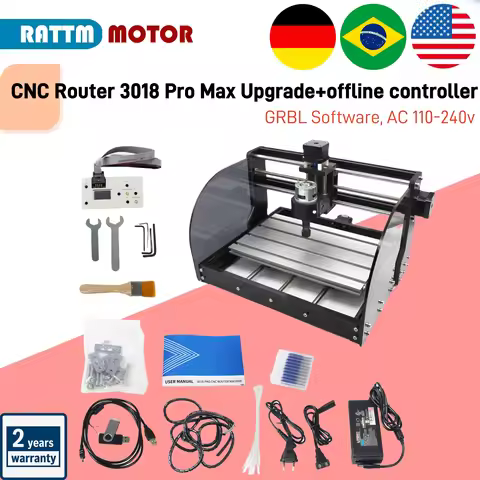 【EU/US/BR Stock】CNC Router 3018 Pro Max Upgrade Mini Milling Machine GRBL 1.1 ER11 3 Axis controller