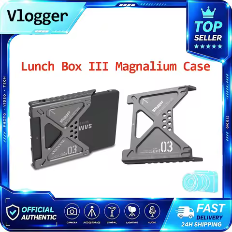 VLOGGER For 2.5 Inch SSD Card Sleeve Lunch Box III Magnalium Case to Atomos NINJA V/ NINJA V+ Attach