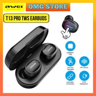 AWEI T13 Pro TWS Wireless Earbuds Bluetooth Gaming Earphones With Charging Case Touch Sensor Control