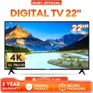 Digital TV Android TV 22 Inch Netflix TV Murah 4K LED WIFI UHD YouTube Television Dolby Audio
