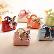 10/20/30Pcs Leather Gift Candy S For Wedding Guest Mini Pack Handbag With Ribbon Party