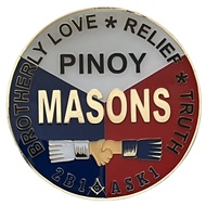 Master Mason Blue Lodge Car Emblem Philippines Pinoy Masons 2B1ASK1 Size 3 Inches
