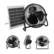 ♠️Shopaom.official INOVA พัดลมโซล่าเซลล์ตั้งพื้น 12 นิ้ว 15W พร้อมแผง รุ่น HS-118 สีดำ รับประกันของแ