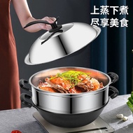 HY-# Two-Lug Iron Pot Cast Iron Wok Old-Fashioned Home Non-Stick Pan Frying Pan a Cast Iron Pan Flat Bottom Induction Co
