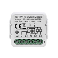 Suis Pintar Tuya 2-Way Dual Control Modul Suis WIFI TUYA Kawalan APP Bahagian Retrofit Mini