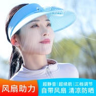 Summer Fan Hat with Fan Rechargeable Outdoor Women's Sun Hat Sun Hat Summer Empty Top Sun Hat