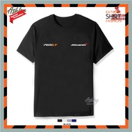 T Shirt Sulam McLaren 765LT V8 Turbo Engine Sports Car Racing Baju Lelaki Casual Cotton Fashion Embr