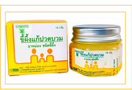 1ขวด(ชาวบ้านเรียก หม่ององค์การ) ขี้ผึ้งองค์การ ขี้ผึ้งแก้ปวดบวม ยาหม่อง องค์การเภสัช 15 กรัม หมดอายุปี 2567