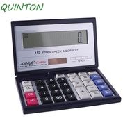 QUINTON Solar Calculator, Multifunctional Portable Folding Flip Calculator, Useful 12 Digits Foldabl