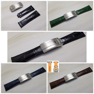 20mm 勞力士型 1/1型 牛皮鱷魚紋錶帶 摺扣型  適用 : Rolex Omega IWC Tudor Seiko 錶帶 使用