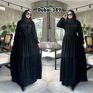 [ Best Quality] Abaya Hitam Gamis Maxi Dress Arab Saudi Bordir Turkey