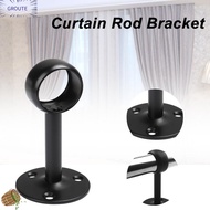 GROUTE 2Pcs Living Room Ceiling-Mount Stainless Steel Rail Holder Wardrobe Tube Clothes Hanging Curtain Rod Bracket