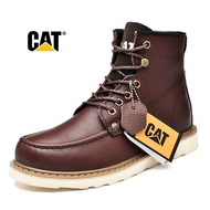 Caterpillar Men Classic Cowhide (ของแท้) รองเท้าสบายๆ Soft-Toe รองเท้าสำหรับทำงานรองเท้า