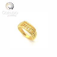 Gorudo Jewellery 999 Pure Gold Abacus Ring 算盘戒指 -ARM