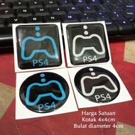 PS4 PLAYSTATION PS 4 Resin Embossed Sticker Square and Round Lycal Logo Sticker 3D Small Unit
