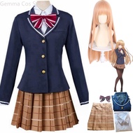 § Anime The Angel Next Door Me Rotten Shiina Mahiru Cosplay Costume Wig School Uniform Skirt Woman