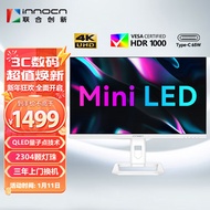 联合创新（INNOCN）27英寸4K MiniLED显示器 量子点 HDR1000 Type-C65W旋转升降 设计办公电脑显示屏27M2U-D