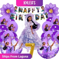 Encanto Isabela Birthday Theme Decoration Purple Party Balloon Set Isabella