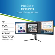 PRISM+ X490 PRO | 49" QLED 120Hz HDR400 Super Ultrawide Curved Adaptive-Sync Gaming Monitor