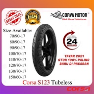 Corva Motor Tayar Corsa S123 70/90-17 80/90-17 90/90-17 100/70-17 110/70-17 120/70-17 130/70-17 150/60-17