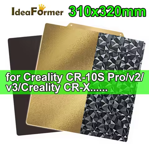 310x320mm Double Heated Bed PEO/PEI+PEI Spring Steel Sheet PEI Bed for Creality CR-10S Pro/V2/V3/Any