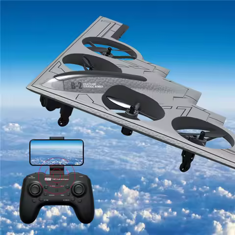 For B2 Fighter Stealth Bomber WIFI FPV Remote Control Plane 480P Camera RC Airplane 2.4G Turbofan St