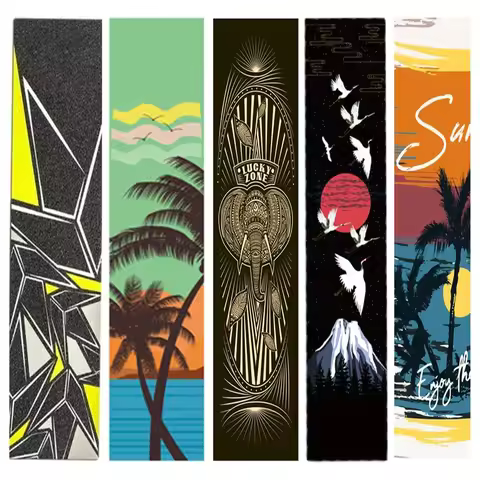 120cm Griptapes Anti-Slid Sandpaper Colorful Graphic Dancing Longboard Griptapes Long Board Grip Tap