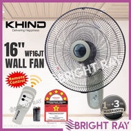 KHIND 16" Wall Fan with Remote Control WF16JR 3 Speed Control and Swing FREE AAA Battery Kipas Dinding Kawalan Jauh