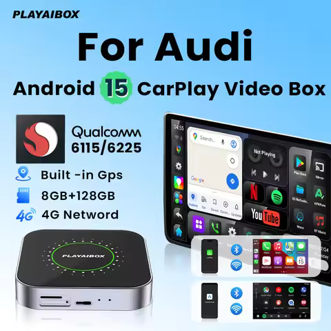 Android 15 Wireless Android Auto CarPlay Ai Box Built -in Gps 4G Netword For Youtube Netflix For Aud