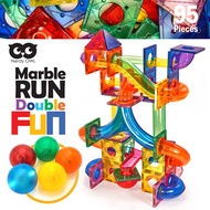Marble Run Double Fun 95 Pieces ของเล่นชุดตัวต่อแม่เหล็กรางลูกแก้ว 95 ชิ้น