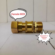 Quick Release Female M20 x Male M22*1.5 Connector 15mm Connector