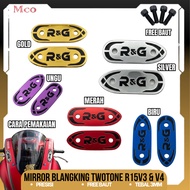 MIRROR BLANKING R15 V3 V4 TWOTONE - ACCESSORIES R15 V3 V4 | R15 MODIFICATION ACCESSORIES V4V3 MIRROR