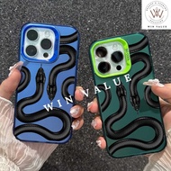 Case HYBRID IMD Color Plate Hologram The Black Snake Case Huawei Nova 7 Huawei Nova 9 Huawei Mate 30