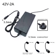 New Power Adapter 21V 3A 30V 36V 42V 43V 1A 2A 1.5A 5.5mm 3mm head Scooter Battery Charger Power Ada