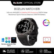 SKMEI＆Bozlun B78 Smart Watch 1.43 AMOLED 5ATM Waterproof Blood Oxygen Heart Rate Monitor Call Notifi