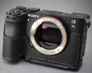 LIM'S Genuine Italy Leather Camera Half Case & Dovetail Plate for Sony A7CII A7CR A7C2 Case Cover [B