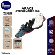 (FREE APACS FEATHER WEIGHT 100 RACQUET)APACS SHOES PERFORMANCE 668